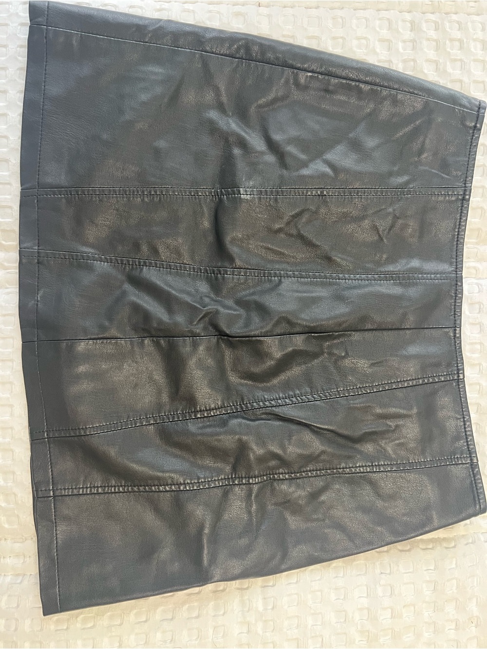 Free People Black Faux Leather Paneled Mini Skirt